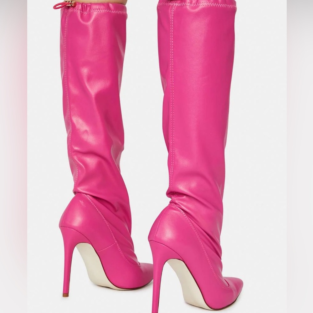 Brand new sexy pink knee high boots